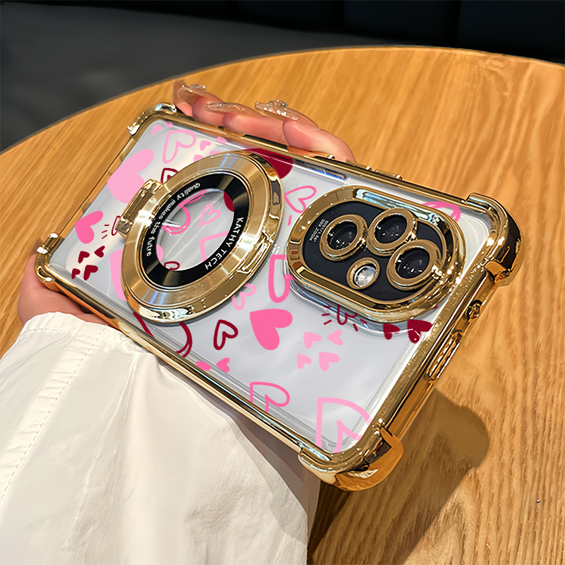 Love Heart Pattern Phone Case  - Oppo A78 评论和价格