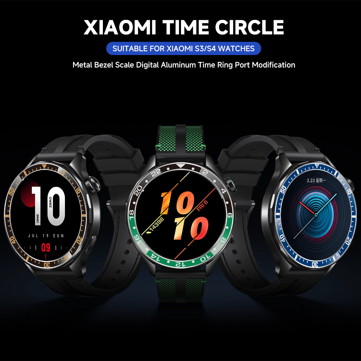 Steel Bezel Rings For Xiaomi W - Xiaomi Smartwatch S4 Accessories 评论和价格