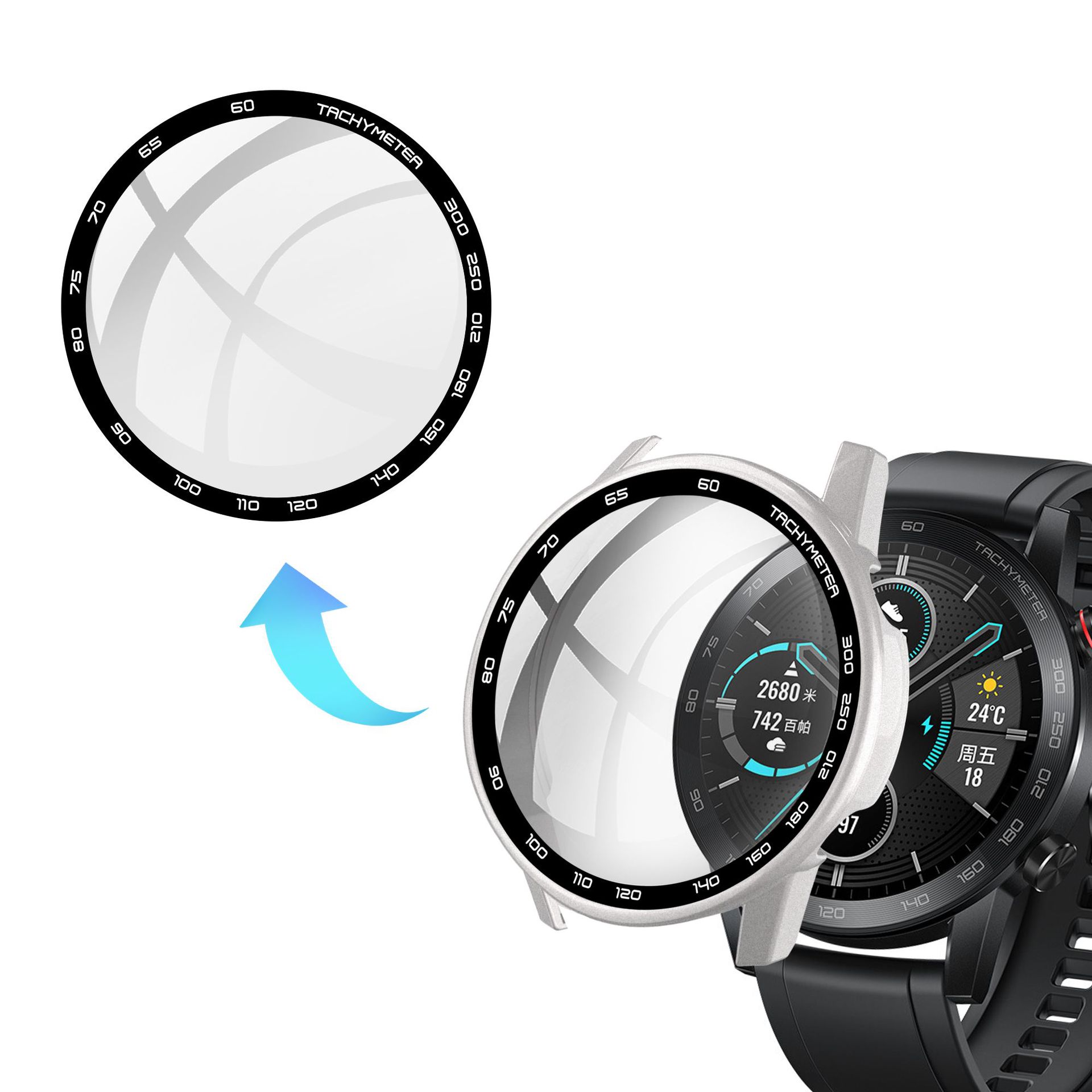 Hard Edge Glass Screen Protect - Motorola Smartwatch Accessories 评论和价格