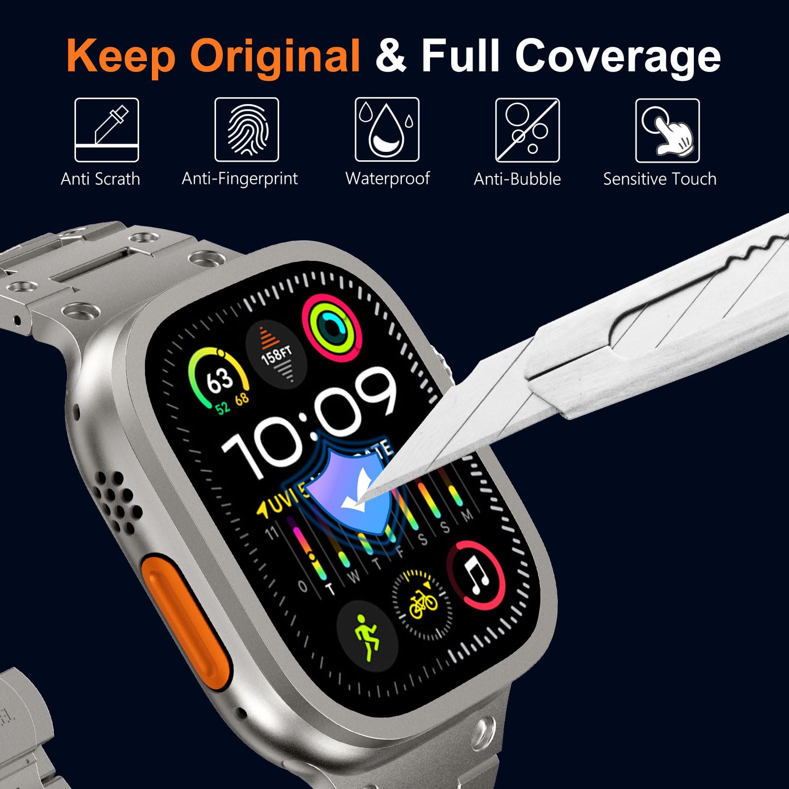 Tempered Glass for Apple Watch - Smartwatch Straps & Accessories 评论和价格