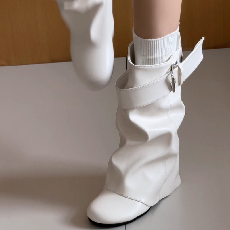 New Women Slouchy Mid Calf Lea - Leather Classic Strap 评论和价格