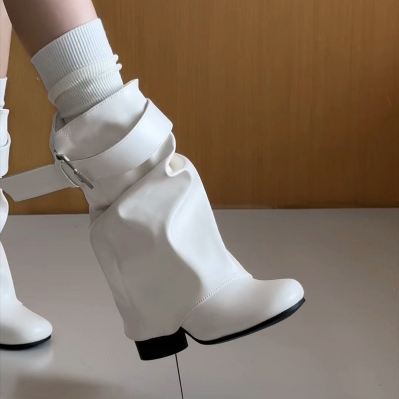 New Women Slouchy Mid Calf Lea - Leather Classic Strap 评论和价格