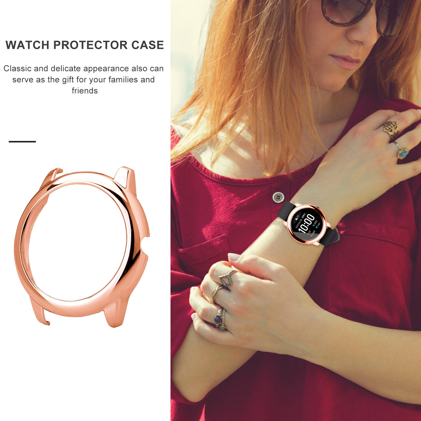 1Pcs Metal Color Protective Ca - Smart Watch Accessories 评论和价格